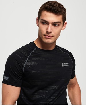 Superdry Active Motion Loose Férfi Pólók Fekete | ACYTP0952